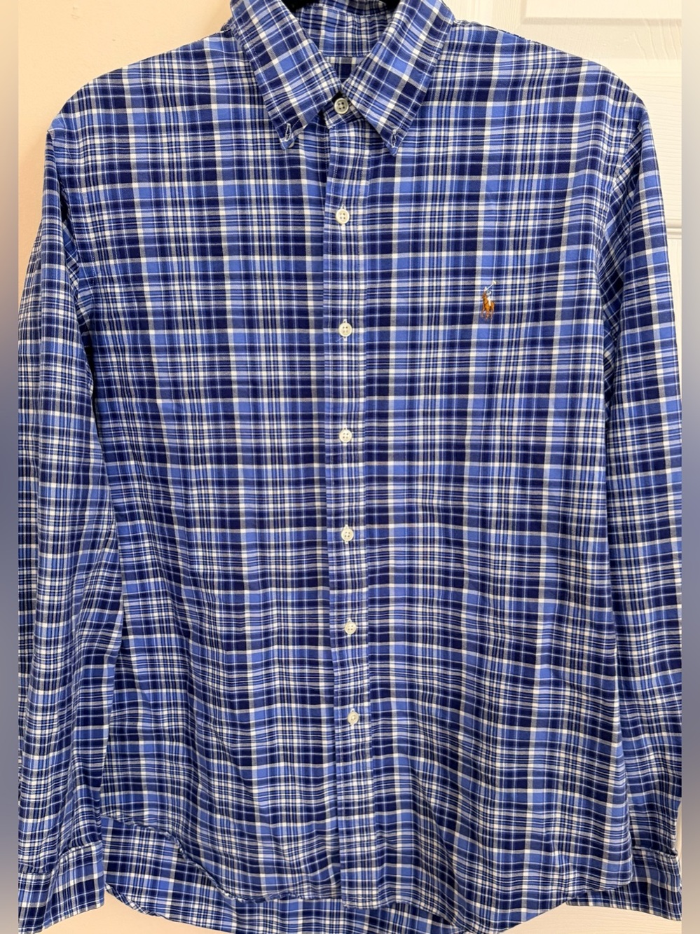 Ralph Lauren  Multicolored Men’s L Long Sleeve Button Down Shirt-small flaw!